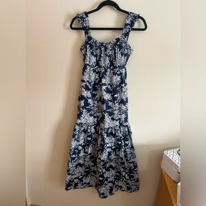 Abercrombie & Fitch Navy and White Floral Maxi Dress